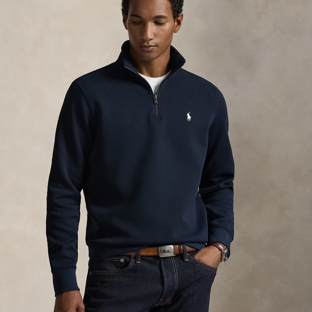 Pullover mit Viertelreißverschluss