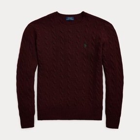 Woll-Kaschmir-Pullover mit Zopfmuster