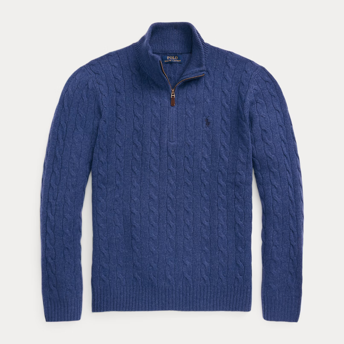 Woll-Kaschmir-Pullover mit Zopfmuster