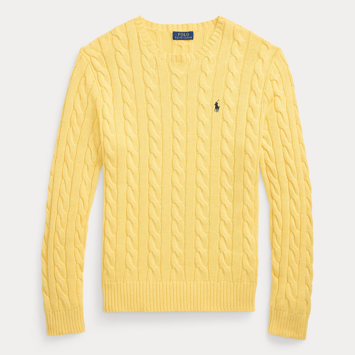 Baumwollpullover mit Zopfmuster