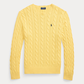 Baumwollpullover mit Zopfmuster