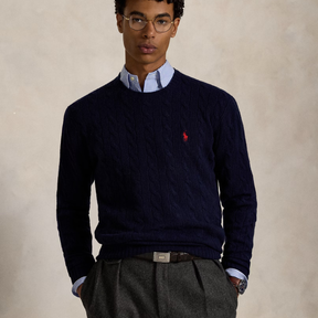 Woll-Kaschmir-Pullover mit Zopfmuster