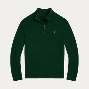 Wollpullover mit Viertelreißverschluss