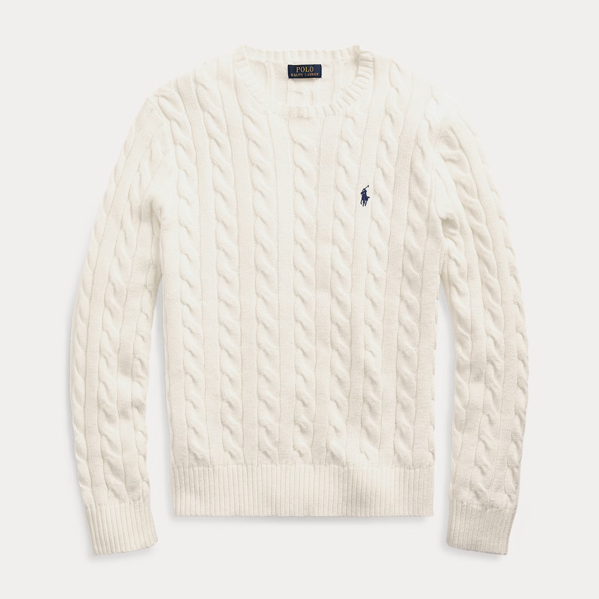 Baumwollpullover mit Zopfmuster