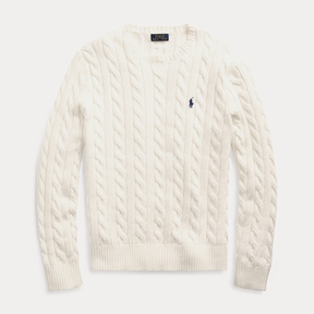 Baumwollpullover mit Zopfmuster