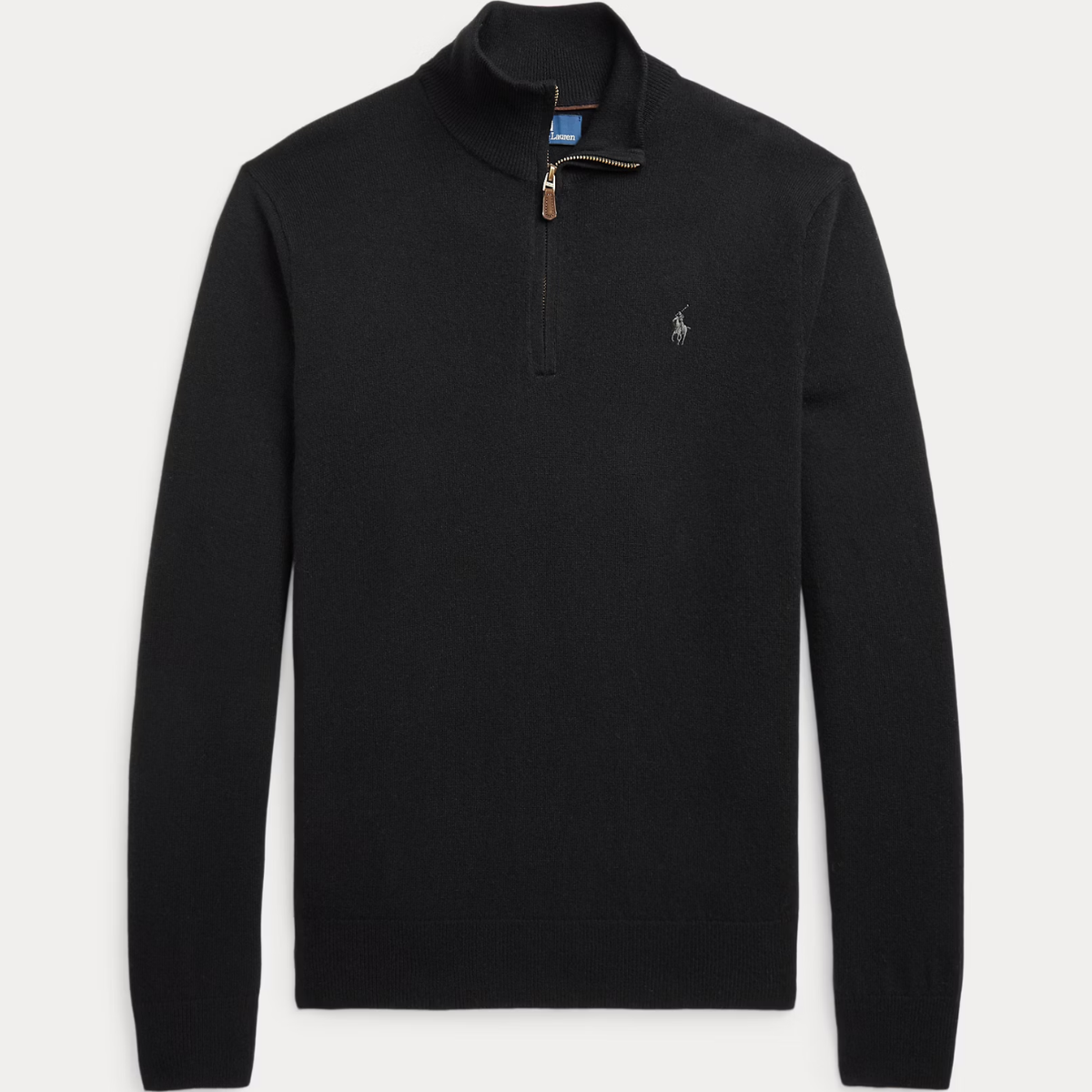 Wollpullover mit Viertelreißverschluss