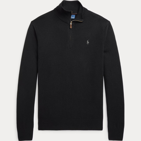 Wollpullover mit Viertelreißverschluss