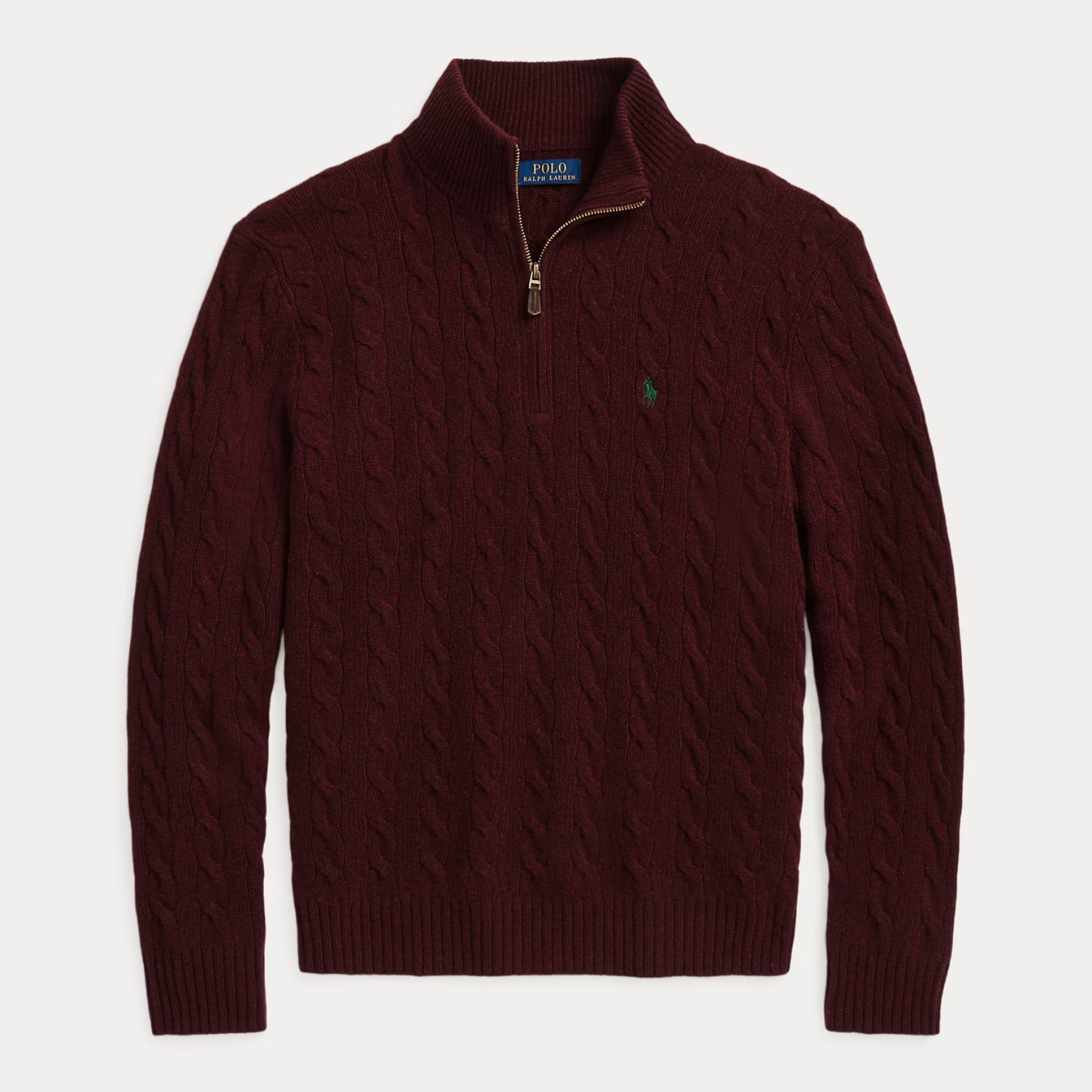 Woll-Kaschmir-Pullover mit Zopfmuster