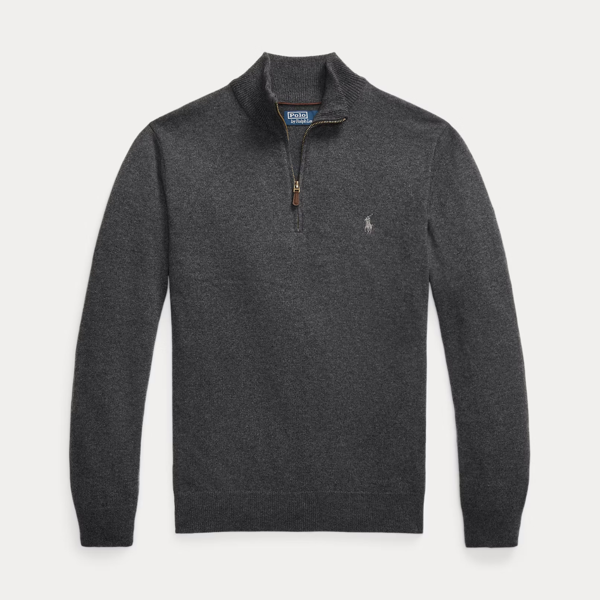 Wollpullover mit Viertelreißverschluss