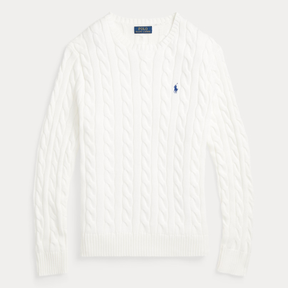 Baumwollpullover mit Zopfmuster