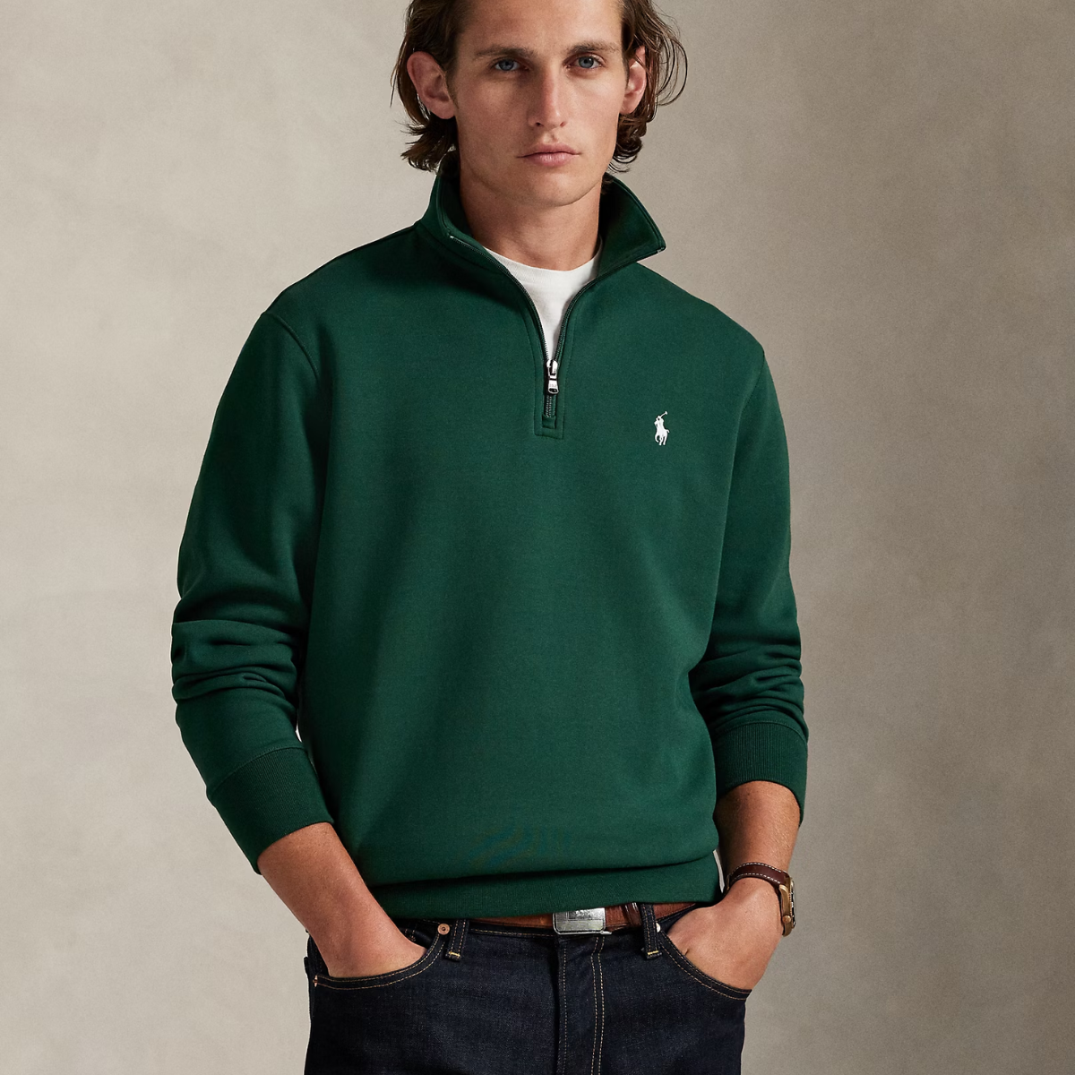 Pullover mit Viertelreißverschluss